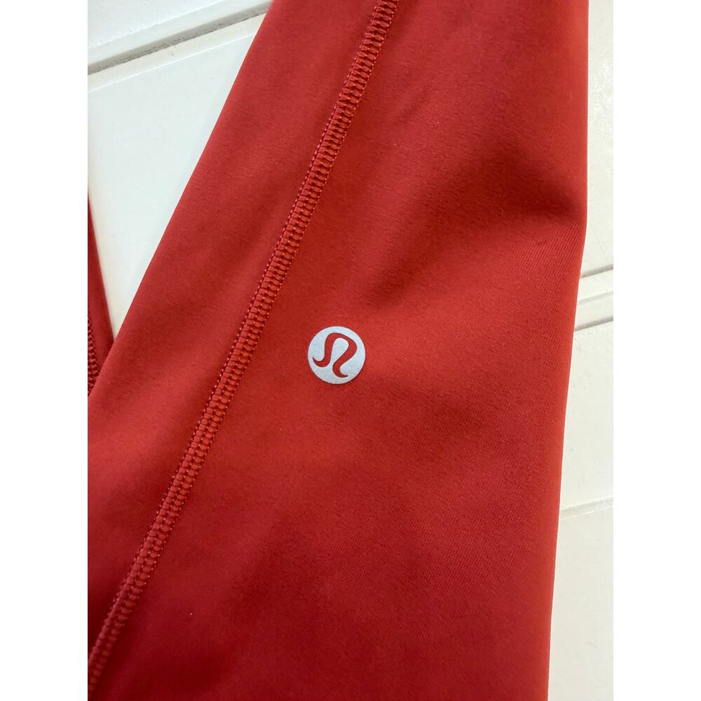 Lululemon Womens sz 4 Burnt Orange Cropped Leggings Running Yoga Activewear - Picture 2 of 5